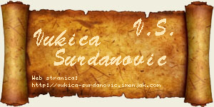Vukica Surdanović vizit kartica